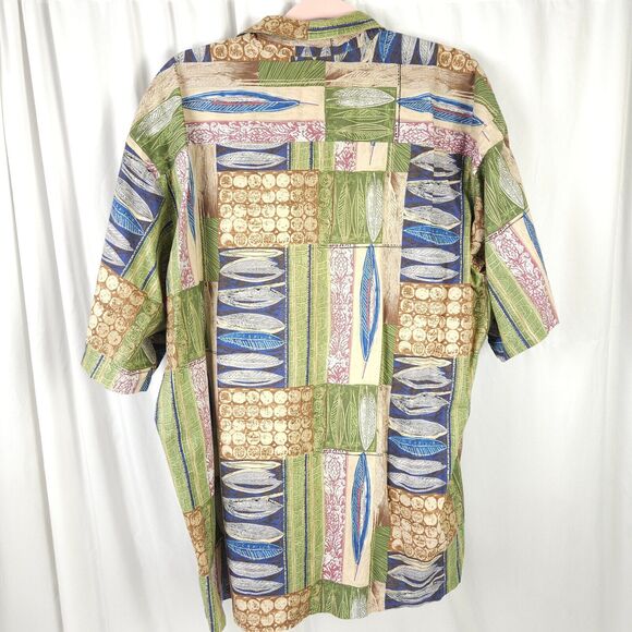 Tori Richard Honolulu Mens 2XL XXL Hawaiian Floral Button Down Shirt USA Made - Picture 2 of 6